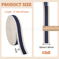 Ruban rayé en polyester de 10 mètre&nbsp;SRIB-WH0011-068A