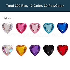 300 pz 10 colori imitazione taiwan strass acrilico cabochon&nbsp;sgGACR-SZ0001-09