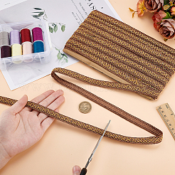 12 м плетеных полиэстеровых ромбовидных лент SRIB-WH0011-267A