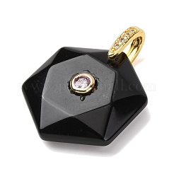 Anhänger aus natürlichem Obsidian mit Facettenschliff&nbsp;G-B188-03G-01