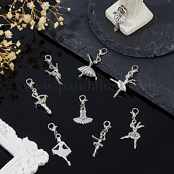 36 шт. 9 стиля подвеска из сплава на балетную тему&nbsp;HJEW-FH00183