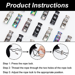 32 шт. 4-цветные литые пружинные шнуровые замки FIND-AR0002-06