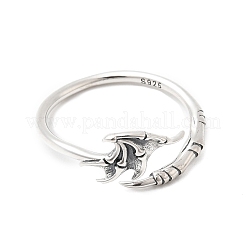 925 кольцо из стерлингового серебра RJEW-P171-03AS