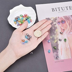 Стеклянные бусы с покрытием цвета ab&nbsp;EGLA-NB0001-06