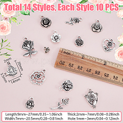 140шт 14 стиля подвески из сплава в тибетском стиле&nbsp;TIBE-GA0001-03AS