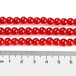 Выпечки окрашены имитация нефрита стекловолокна круглый шарик&nbsp;DGLA-Q021-6mm-29