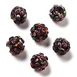 Бусы лэмпворк ручной работы LAMP-N021-015A-11