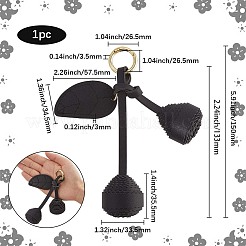 1 шт. искусственная кожа с брелоком из сплава KEYC-SP0001-41A