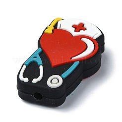 Тема медицинского лечения стетоскоп силиконовые бусины SIL-G010-02A