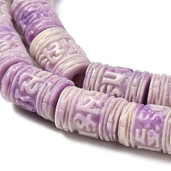 Fili di perline intagliate tinte con conchiglia sintetica&nbsp;SHEL-D081-05A