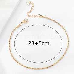 Strand-Fußkettchen aus Edelstahl mit Seilkette für Frauen&nbsp;SS7135-1