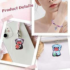 36 шт. подвески из эмалевого сплава с двухцветной печатью ENAM-SC0005-42