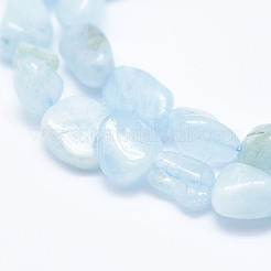 Chapelets de perles en aigue-marine naturelle&nbsp;X-G-K203-46