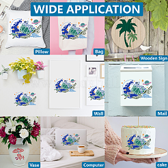 1 набор трафаретов для рисования морских животных DIY-MA0004-85