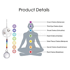 Кристаллы люстра ловцы солнца призмы чакра висит кулон AJEW-I040-12P