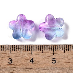 ペイントガラスビーズを焼く  スター  プラム  11.5x12x6.5mm  穴：1.2mm&nbsp;LS-GLAA-S202-10F
