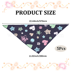 5 Stück Polyester-Haustierhalstuch&nbsp;AJEW-GF0011-79