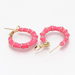 Серьги-гвоздики из латуни EJEW-L231-63G