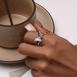 925 регулируемое открытое кольцо-манжета из стерлингового серебра KM7894