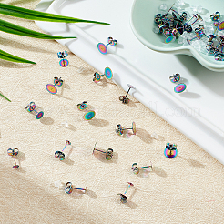 36 шт. фурнитура для сережек-гвоздиков из нержавеющей стали 304 3 размера DIY-DC0001-55