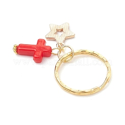 Эмалированный крест со звездами-брелками&nbsp;KEYC-JKC01402