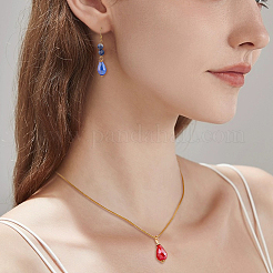 90шт 18 цвета подвески из гальванического стекла&nbsp;PALLOY-AB00137