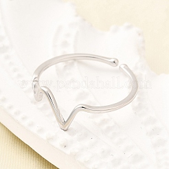 Ecg 925 серебряные манжеты кольца для женщин&nbsp;RJEW-S631-04P