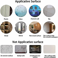 Adesivo da parete con grafico di crescita dell'altezza in pvc&nbsp;DIY-WH0013-68