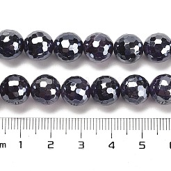 Гальванические нити круглых бусин из натурального аметиста G-L598-A05-03