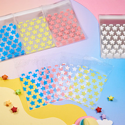 100 шт. двухцветных прямоугольных полиэтиленовых целлофановых пакетов&nbsp;AJEW-TA0001-55