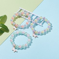 Transparente Acrylperle in Perlenstretch-Armbandsets für Kinder&nbsp;BJEW-JB06509