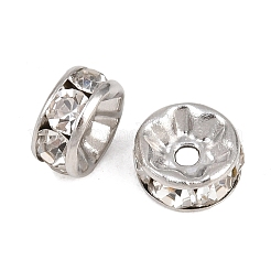 Cuentas espaciadoras de rhinestone de acero inoxidable 304&nbsp;LS-STAS-P444-01B-P