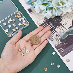 32 шт. 8-х стильный латунный колпачок для бусины KK-FH0006-60