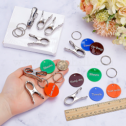 1 Beutel Wäschesortierclips aus Acryl mit Etiketten&nbsp;AJEW-PH0010-13