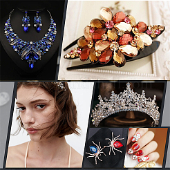 Стеклянные кабошоны со стразами RGLA-FG0001-16B