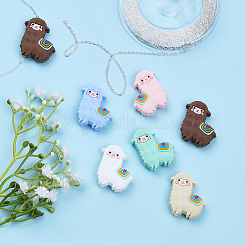 12шт 6 цвета силиконовые бусины FIND-CA0005-51