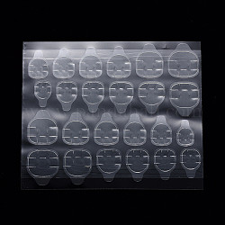 Kunstharz doppelseitige Klebelaschen gefälschte Nagelkleber Aufkleber, Nagelgelee-Pasten, für selbstklebende künstliche Nagelpflaster, Transparent, 8.2x7 cm