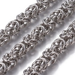 304 cadenas bizantinas de acero inoxidable, sin soldar, color acero inoxidable, 8mm
