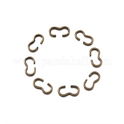 Connecteurs rapides de fer, accessoires de la chaîne, fermoirs en forme de numéro 3, bronze antique, 7.5~8x4x1~2mm