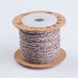 Cables de hilo de algodón, cordón de macramé, para la fabricación de la joya, colorido, 1mm, alrededor de 21.87 yarda (20 m) / rollo