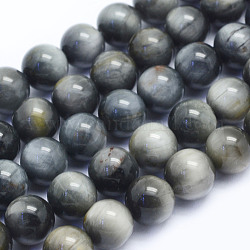 Fili di perle di occhio di falco naturale, pietra occhio d'aquila, tondo, grado ab, 8~8.5mm, Foro: 1 mm, circa 51pcs/filo, 15.7 pollice (40 cm)