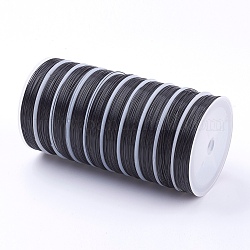 Tiger Tail Wire, Nylon-coated Stainless Steel, Black, 23 Gauge, 0.6mm, about 98.42 Feet(30m)/roll