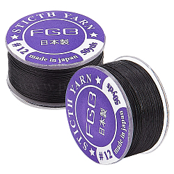 Filo nylon, filo per perline filo di perline di semi di nylon, filo di bordatura del braccialetto, nero, 0.1mm, 50 iarde/rotolo