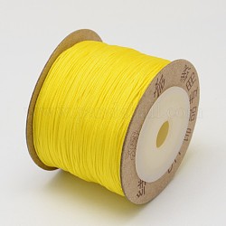 Hilos de nylon, amarillo, 0.6mm, alrededor de 109.36 yarda (100 m) / rollo