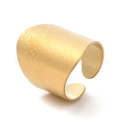 304 anello a polsino aperto in acciaio inossidabile, anello a fascia larga per le donne, oro, misura degli stati uniti 7 1/2 (17.7mm)