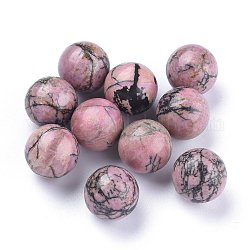 Abalorios naturales rhodonite, esfera de piedras preciosas, sin agujero / sin perforar, redondo, 17.5~18mm