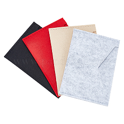 Wadorn 4 個 4 色ウール フェルト封筒財布挿入オーガナイザー  クロスボディバッグ作りに  ミックスカラー  10x14.7x0.35cm  1pc /カラー
