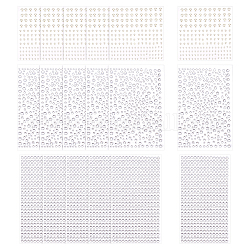 Set di adesivi autoadesivi craspire 3 stili, inclusi adesivi con strass acrilici e adesivi con perle finte, per la decorazione e l'artigianato fai da te, mezzo tondo, colore misto, 104~167x97~102x2~2.5mm