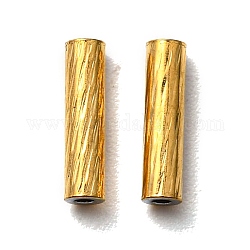 Perles de tube en 304 acier inoxydable, colonne, véritable 18k plaqué or, 8x2mm, Trou: 0.8mm