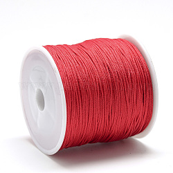 Hilo de nylon, cuerda de anudar chino, rojo, 0.4mm, alrededor de 174.98 yarda (160 m) / rollo